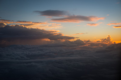 Sunrise 30000 feet over Tacloban